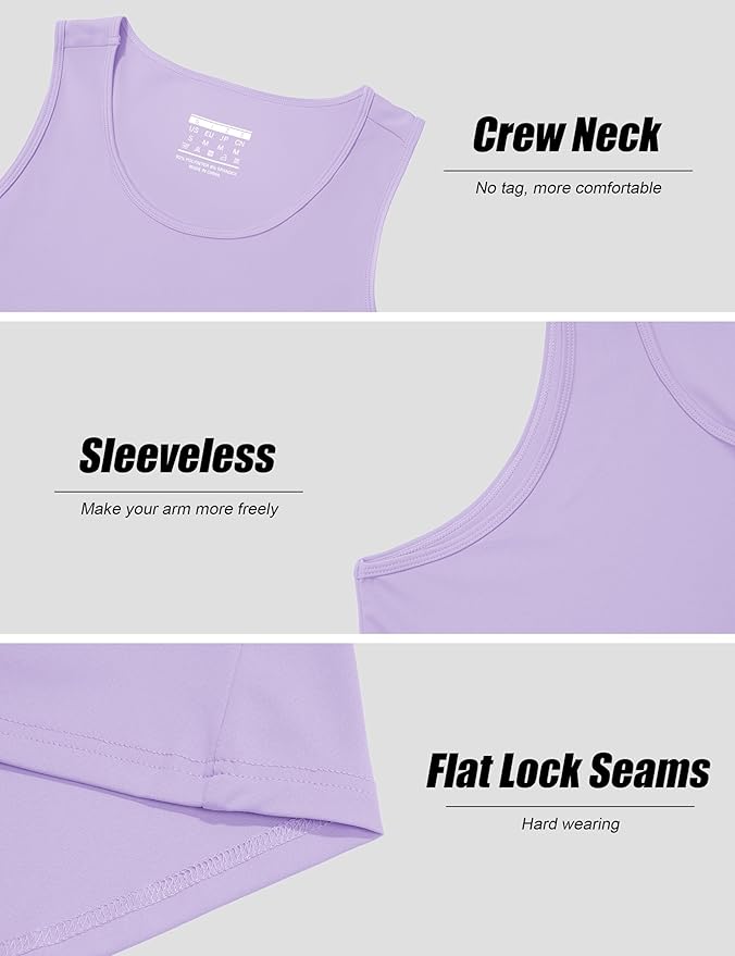 KEFITEVD Men's Workout Tank Tops Sleeveless Quick Dry UPF 80+ Summer Sun Shirts for Running Swim Gym Beach