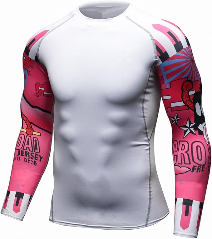 Men's Soft Slim Long Sleeve Dry-Fit Compression Gym Trainning Shirt