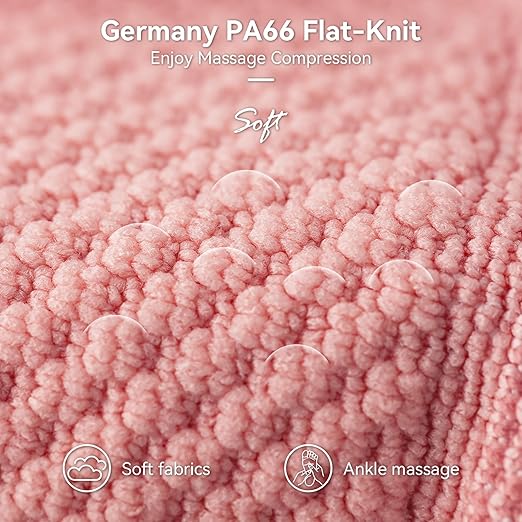 Flat Knitting Ankle Brace For Women&Men, 7-Zone Dynamic Compression Sleeve w/Flex Strap,Foot Support For Sports, Sprained Ankle, Achilles Tendonitis, Plantar Fasciitis Relief(Pack of1) L,Pink