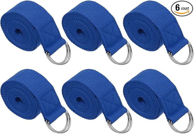 PATIKIL Yoga Strap for Stretching Cotton Yoga Belt with Adjustable Metal D-Ring Buckle Stretch Bands for Fitness Pilates
