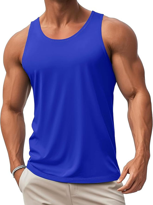 MAGCOMSEN Mens Workout Tank Tops Undershirt Cotton Muscle Athletic Sleeveless Shirts for Gym