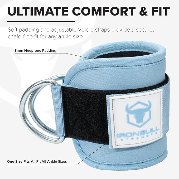 Women's Ankle Strap for Cable Machines & Resistance Bands: Gym & Home Workout Cuff Attachment for Leg Extensions, Kickbacks, Hip Abductors - Booty Exercises