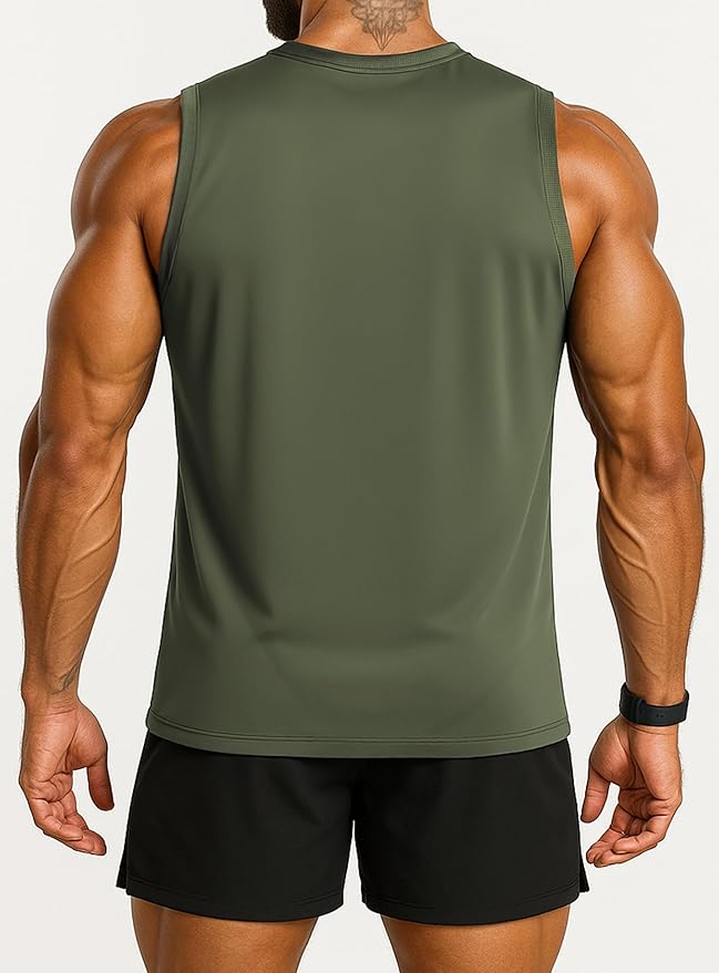 Men's Athletic Tank Tops Sleeveless Muscle Shirts Workout Running Bodybuilding Gym Tanks