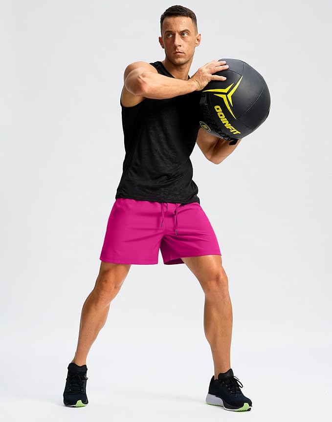 Men's Running Shorts with Zipper Pockets 9 Inch/ 7 Inch / 5 Inch Lightweight Quick Dry Gym Workout Athletic Shorts for Men