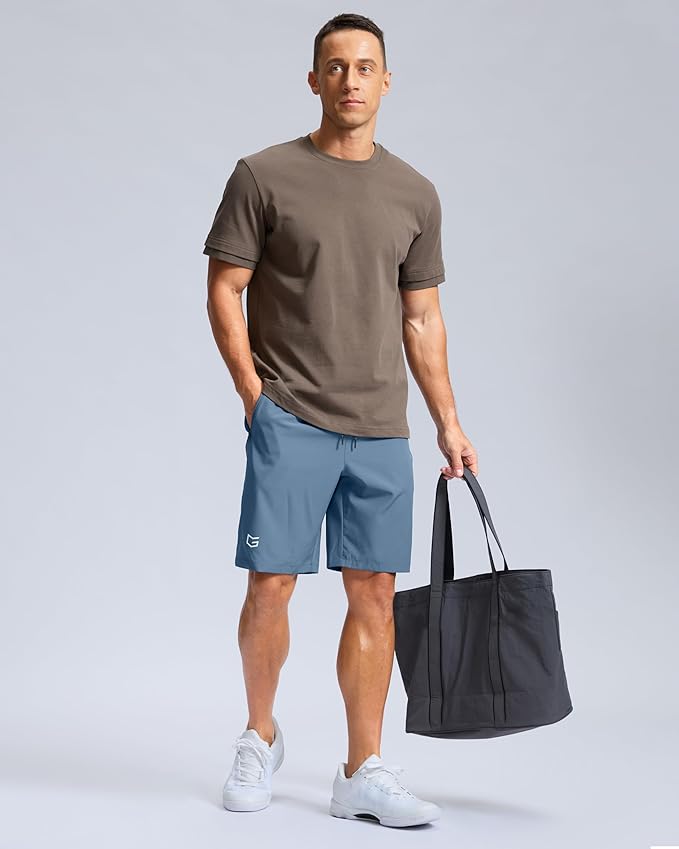 G Gradual Men's Athletic Running Shorts with Zipper Pockets Quick Dry 7"/ 5"/ 9" Workout Gym Shorts for Basketball Hiking