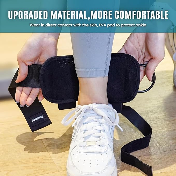 Ankle Straps for Cable Machine Woman, Balency Padded Ankle Strap for Cable Machine Kickback, Cable Ankle Attachment for Gym, Ankle Cuff, Kickback Ankle Strap for Glute Workout, Leg Extensions