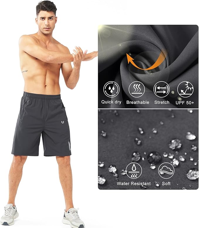 NORTHYARD Men's Athletic Running Shorts Quick Dry Workout Shorts 7"/ 5"/ 9" Lightweight Sports Gym Basketball Tennis Hiking