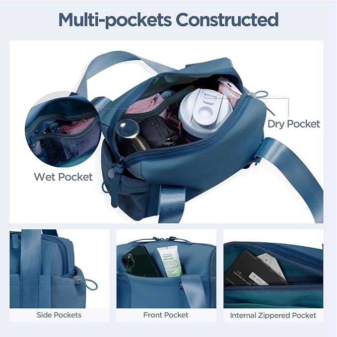 Mini Gym Bag for Women Girls Small Gym Tote Bag with Wet Compartment Waterproof Travel Duffle Bag Cute Workout Sport Bag