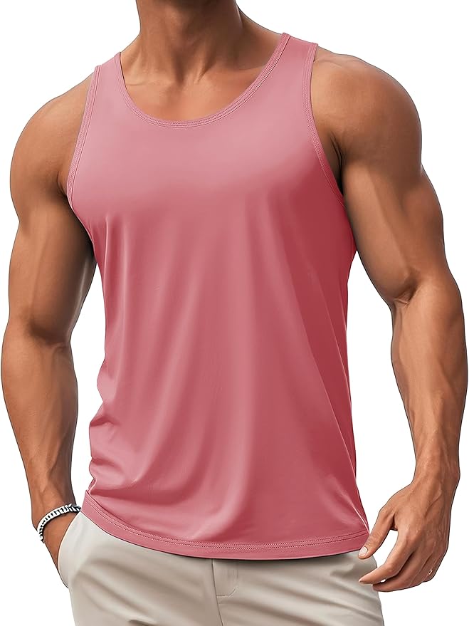 MAGCOMSEN Mens Workout Tank Tops Undershirt Cotton Muscle Athletic Sleeveless Shirts for Gym