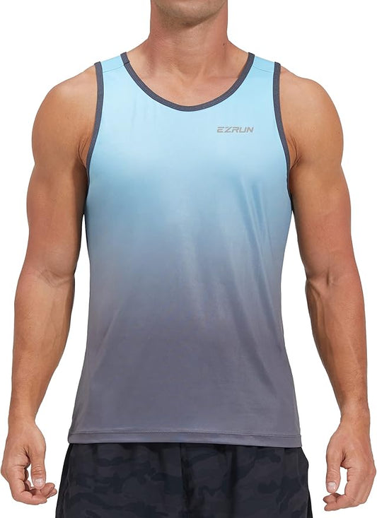 EZRUN Men's Quick Dry Sport Tank Top for Bodybuilding Gym Athletic Jogging Running,Fitness Training Workout Sleeveless Shirts