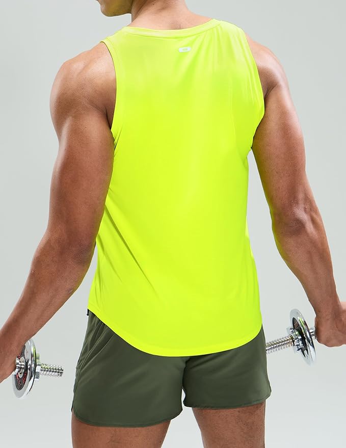 MIER Men's Tank Tops Workout Sleeveless Tee Shirts Muscle Athletic Gym Running Beach Tanks for Men, Quick Dry