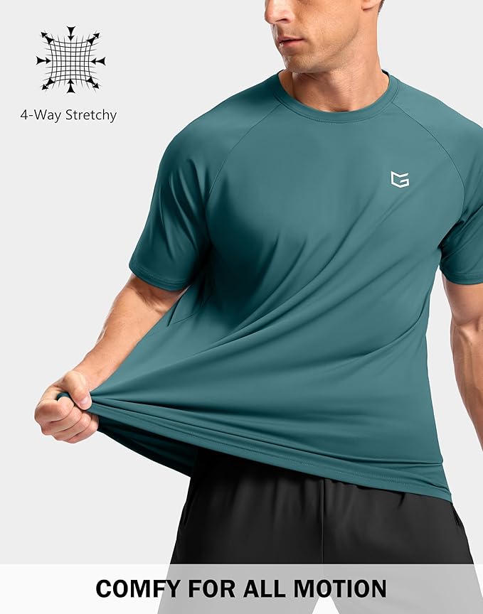 G Gradual Men's Workout Athletic T-Shirts Moisture Wicking Cooling Running Shirts Short Sleeve Performance Tee for Gym Tennis
