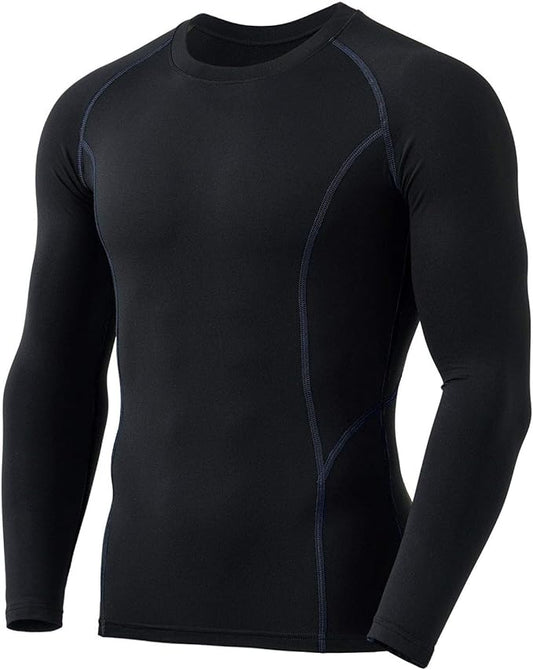 TSLA Men's Thermal Long Sleeve Compression Shirts, Athletic Base Layer Top, Winter Gear Running T-Shirt