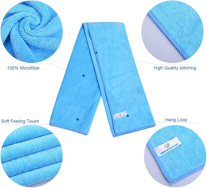 HOPESHINE Gyms Towels for Men & Women Microfiber Exercise Fitness Home Absorbent Sweat Yoga Towels Sports Towels Soft Fast Drying 16inch x32inch 3-Pack