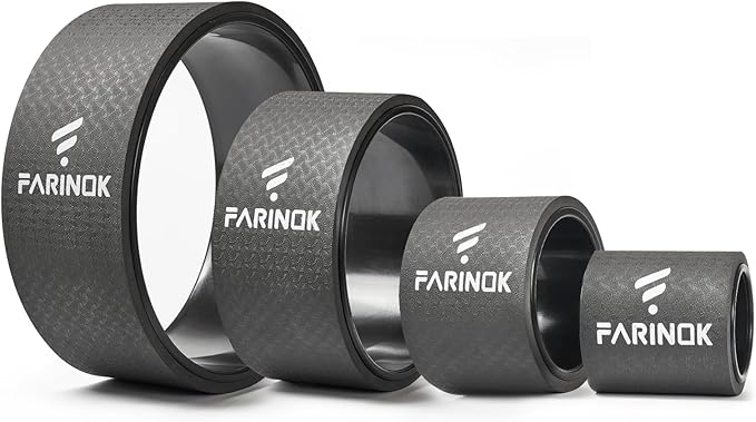 Yoga Wheel for Back Pain Relief, Back Roller Wheel with Extra Cushion, Wider & Thickest Foam, Stretches and Strengthens Core Muscles