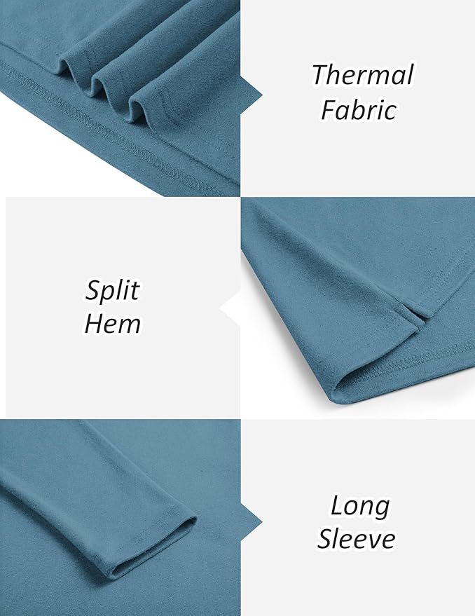 COOFANDY Mens Mock Turtleneck Long Sleeve Shirts Basic Thermal Turtle Neck Undershirt Lightweight Pullover Sweaters Top