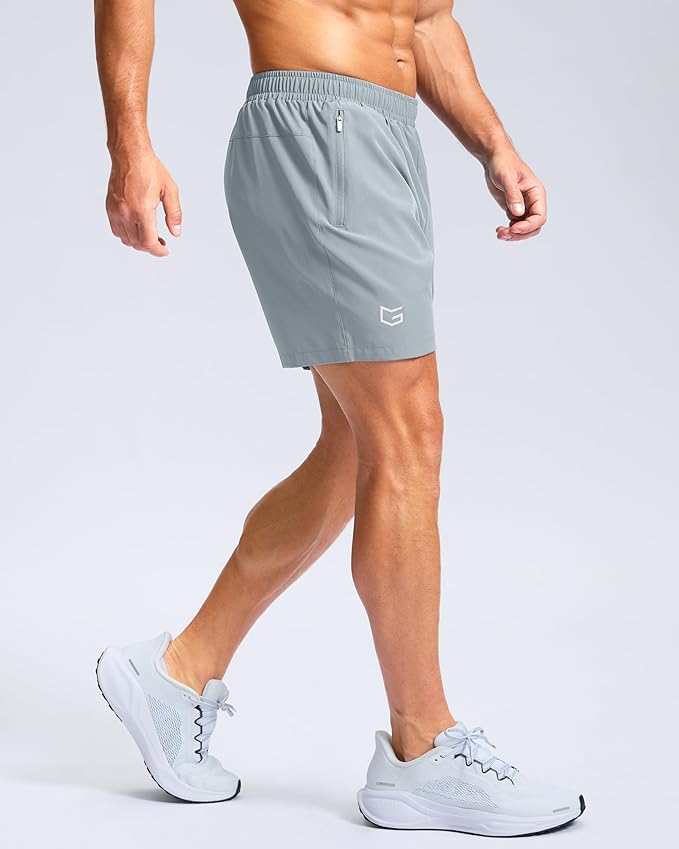 G Gradual Men's Athletic Running Shorts with Zipper Pockets Quick Dry 7"/ 5"/ 9" Workout Gym Shorts for Basketball Hiking