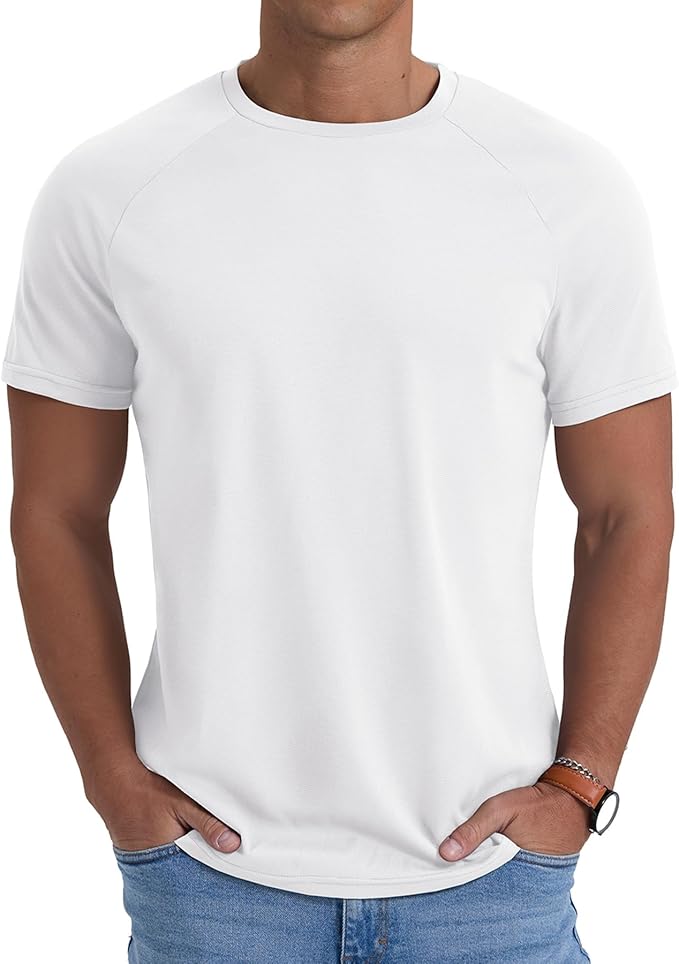 Askdeer Men's T-Shirt Short Sleeve Quick Dry Shirts Lightweight Workout Athletic Tees for Running, Beach, Hiking