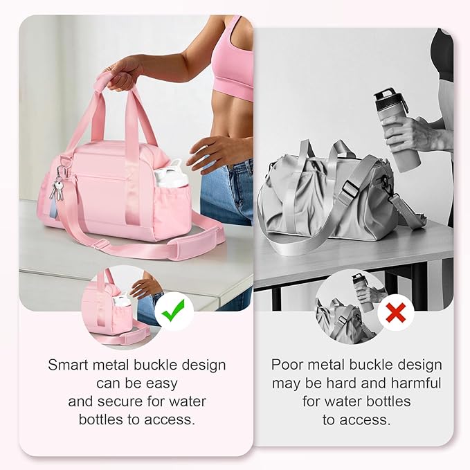 Small Gym Bag 14 inch for Women & Men Mini Gym Duffel Bag with Wet Compartment Waterproof Travel Duffle Bag for Sports Workout Dance