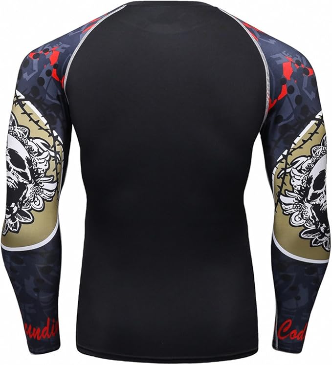 Men's Soft Slim Long Sleeve Dry-Fit Compression Gym Trainning Shirt