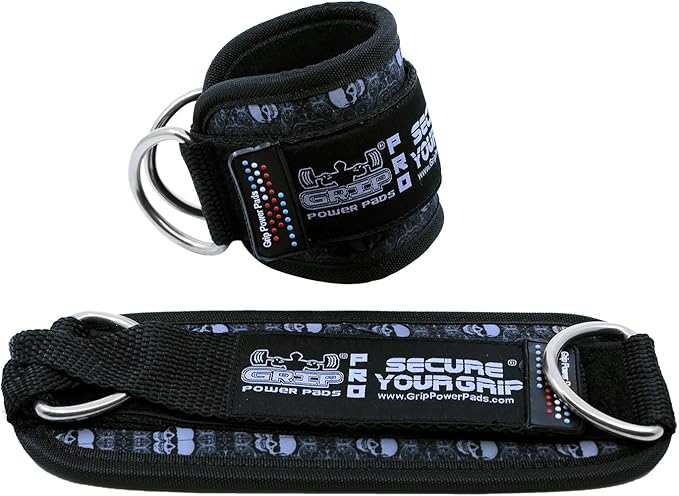 Ankle Straps for Cable Machines Double D-Ring Gym Adjustable Neoprene Premium Cuffs to Enhance Legs Abs & Glutes Kickbacks Workouts Leg Curls Extensions Booty Hip Abductors Exercise for Men & Women