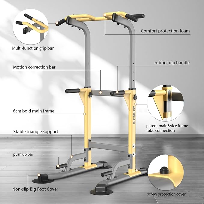 Dip Station - Home Gym Strength Training Pull-Ups Dip-Ups 330Lbs