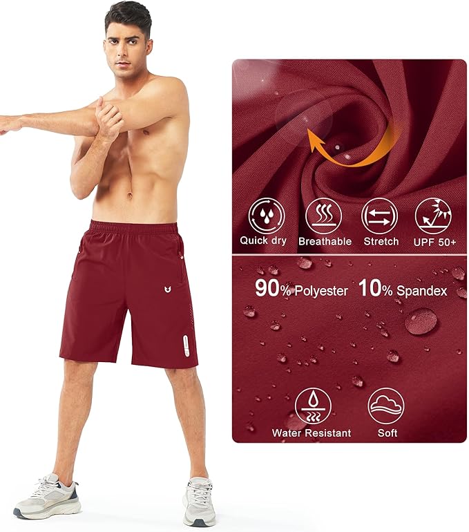 NORTHYARD Men's Athletic Running Shorts Quick Dry Workout Shorts 7"/ 5"/ 9" Lightweight Sports Gym Basketball Tennis Hiking