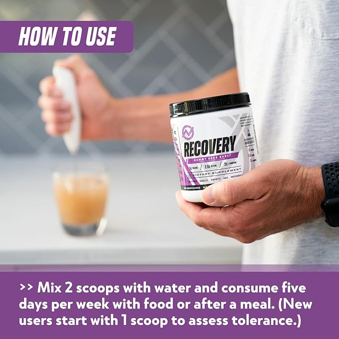 Outwork Nutrition Post Workout Recovery Powder - Creatine Monohydrate, KSM-66 Ashwagandha & Tart Cherry - Speeds Recovery, Eases Soreness - Creatine Powder for Men & Women, Gummy Bear Burst, 230 Gr