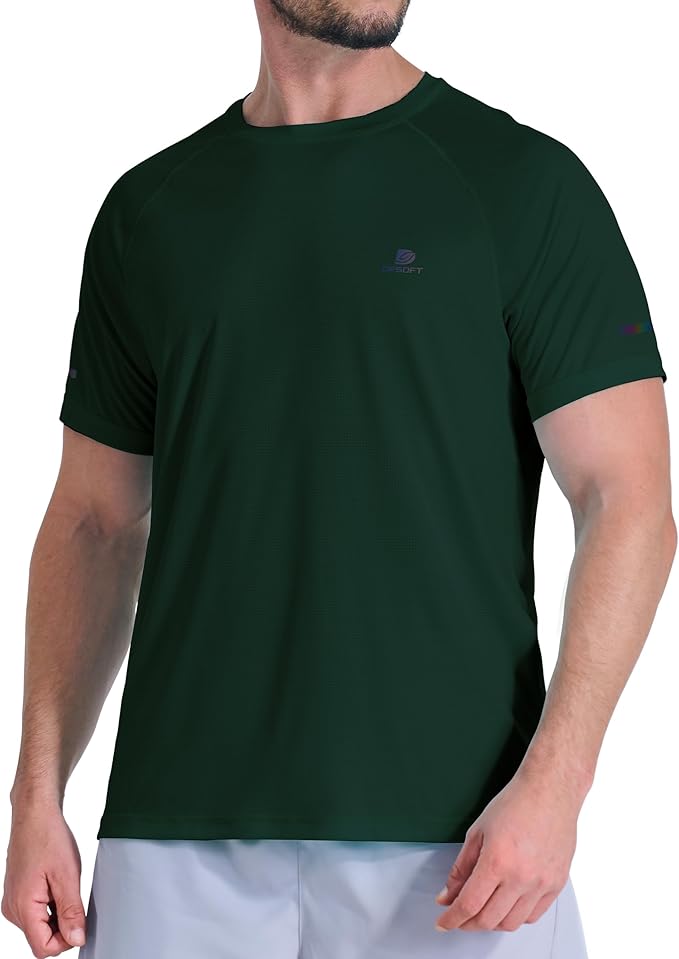 Men's Short Sleeve Workout Shirts Quick Dry Lightweight T-Shirts Gym Running Athletic Tshirt for Summer