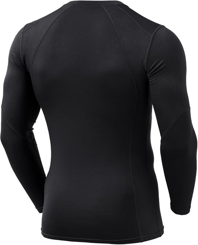TSLA Men's Thermal Long Sleeve Compression Shirts, Athletic Base Layer Top, Winter Gear Running T-Shirt