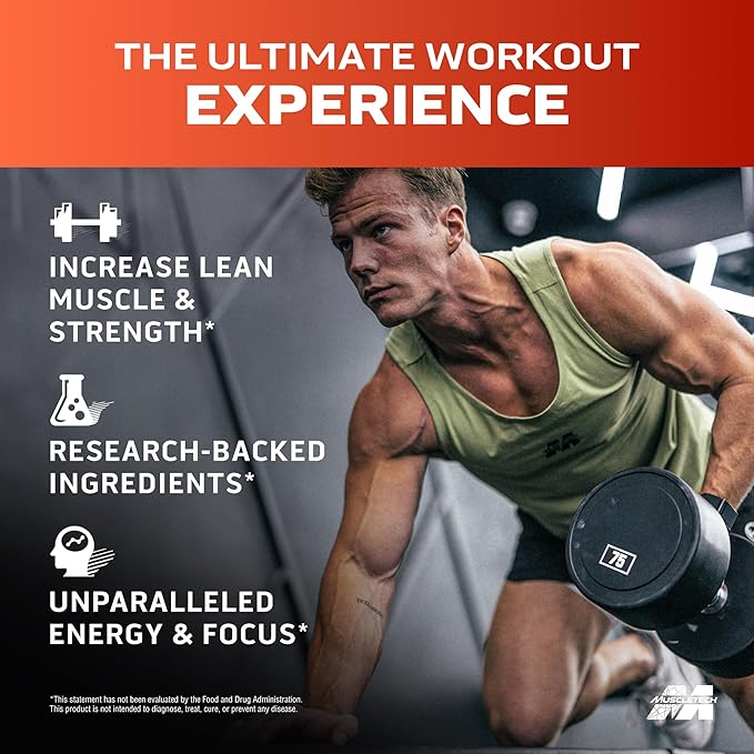 MuscleTech Pre-Workout Powder, Vapor X5 - Sports Nutrition Muscle Building Supplements for Women & Men - Intense Muscle Pump Energy Powder Drink Mix - Miami Spring Break, 272g (30 Servings)