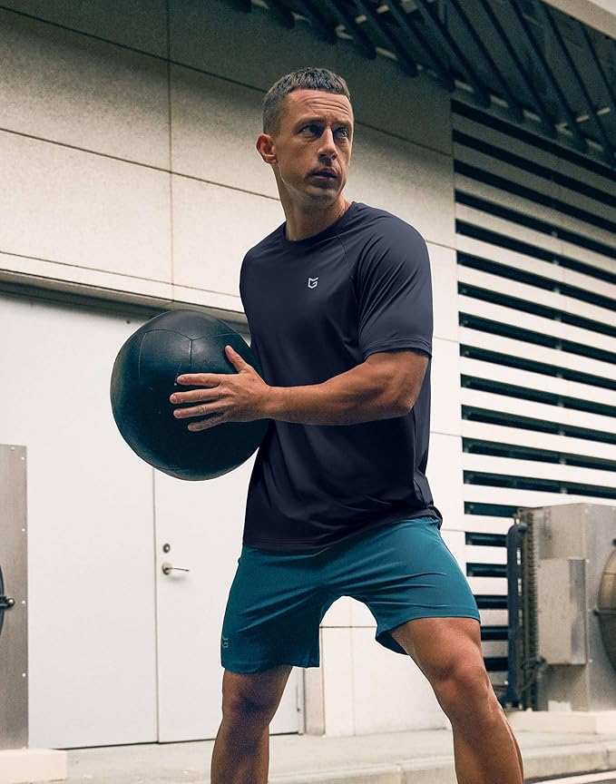 G Gradual Men's Workout Athletic T-Shirts Moisture Wicking Cooling Running Shirts Short Sleeve Performance Tee for Gym Tennis