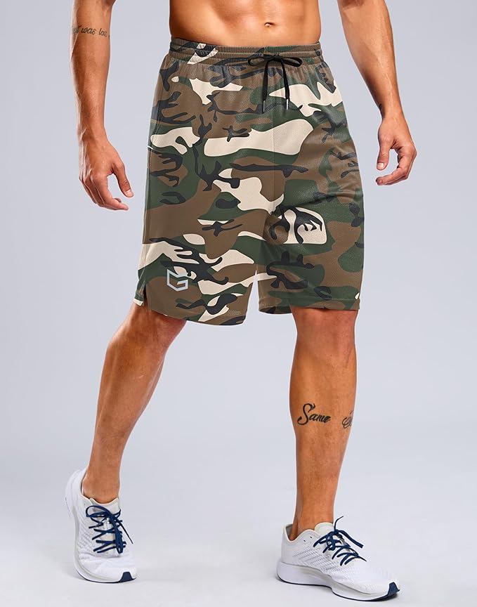 G Gradual Men's Athletic Workout Shorts with Pockets 5"/7"/9" Lightweight Quick Dry Gym Basketball Running Shorts for Men