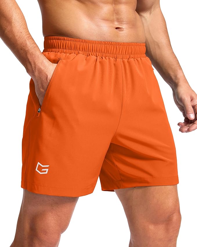 G Gradual Men's Athletic Running Shorts with Zipper Pockets Quick Dry 7"/ 5"/ 9" Workout Gym Shorts for Basketball Hiking