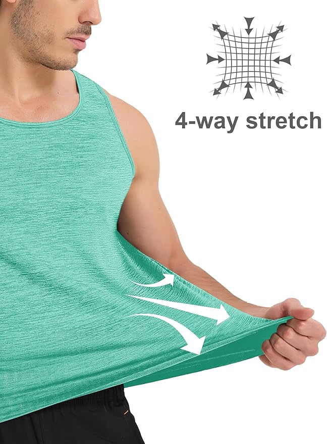 MAGCOMSEN Mens Workout Tank Tops Undershirt Cotton Muscle Athletic Sleeveless Shirts for Gym