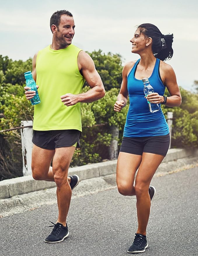 MIER Men's Workout Tank Tops UPF 50+ Swim Shirts Quick Dry Running Sleeveless UV Protection Muscle Tees