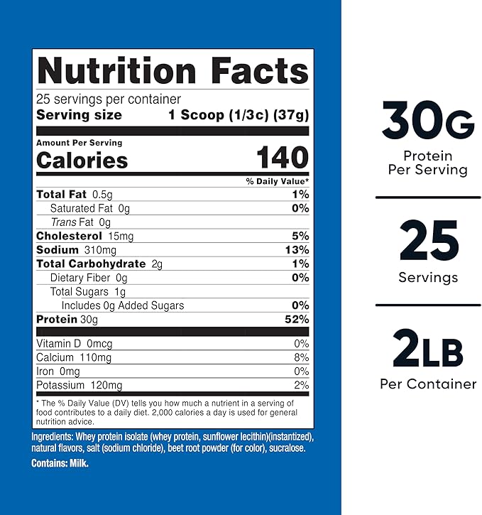 Nutricost Whey Protein Isolate (Strawberry Milkshake) 2LBS