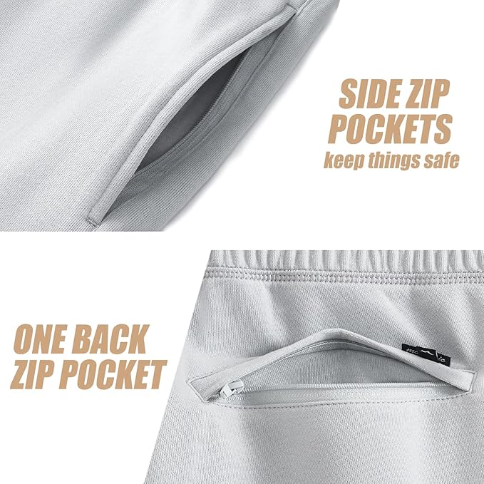 maamgic Mens Athletic Gym Shorts 5.5" Elastic Waist Casual Pajama Pocket Jogger Men Workout Short Pants