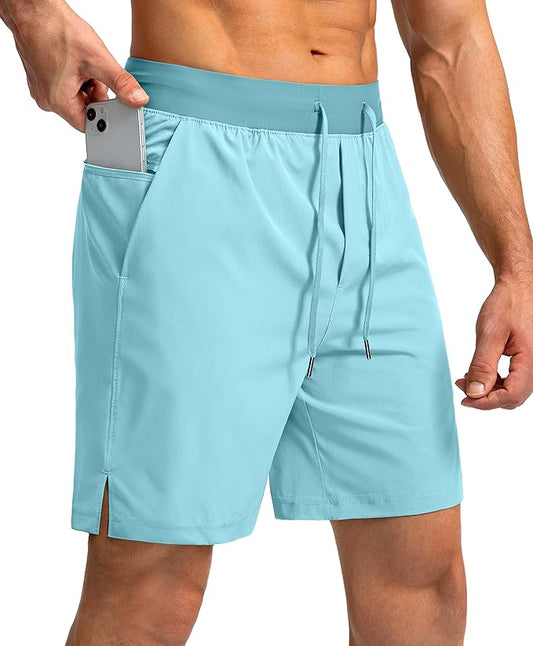 Men's Running Shorts with Zipper Pockets 9 Inch/ 7 Inch / 5 Inch Lightweight Quick Dry Gym Workout Athletic Shorts for Men