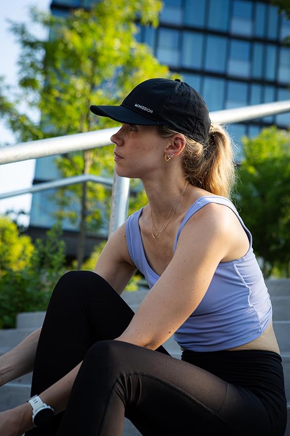 MISSION Cooling Vented Performance Hat Unisex One Size Cap for Workouts, Golf & Running, Sweat & Water Activated Technology