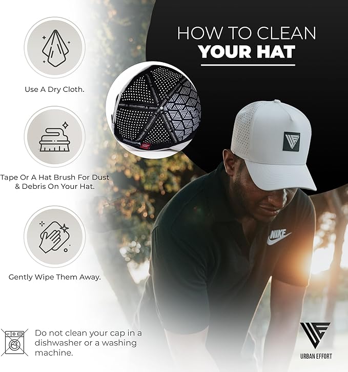 Urban Effort Hydro Performance Hat-Water-Resistant Baseball Cap-Men and Women-Great Snapback for Golf, Adventure,Lake,Workout