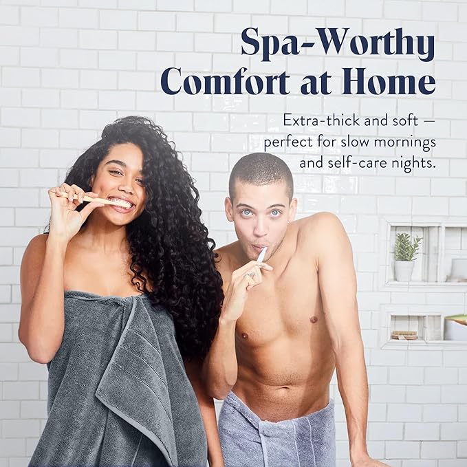 Brooklinen Super-Plush Turkish Cotton Bath Sheets Set of 2 Cotton, 820 GSM, Highly Absorbent, Machine Washable, Perfect for Home & Bathroom (40" x 65", Slate Grey)