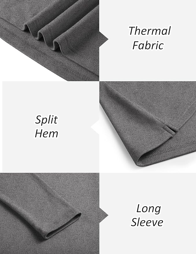 COOFANDY Mens Mock Turtleneck Long Sleeve Shirts Basic Thermal Turtle Neck Undershirt Lightweight Pullover Sweaters Top