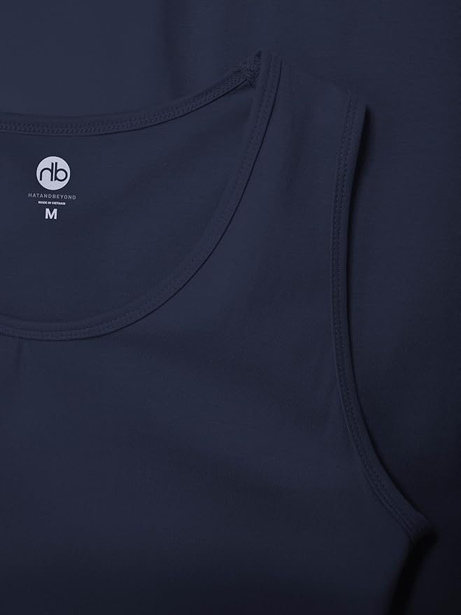 Hat and Beyond Mens Tank Top Soft Performance Boxing Gym Shirts Plain Muscle Tee