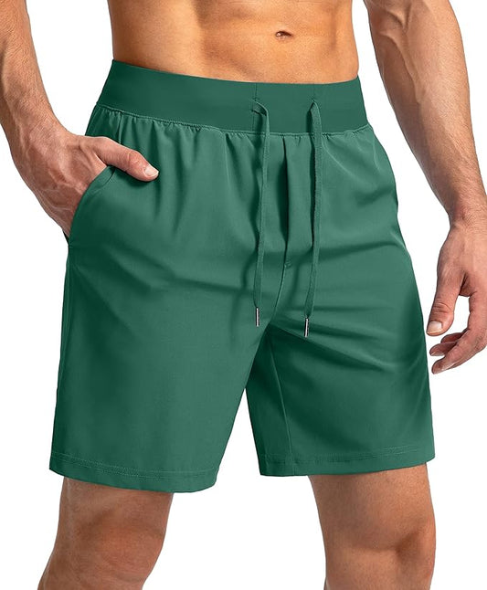 Men's Running Shorts with Zipper Pockets 9 Inch/ 7 Inch / 5 Inch Lightweight Quick Dry Gym Workout Athletic Shorts for Men