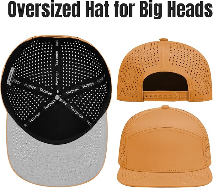 Performance Snapback Hats for Men Women,Flat Bill Cap,Golf,Running,Workout