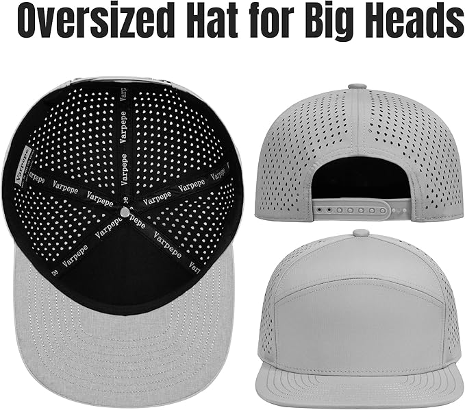 Performance Snapback Hats for Men Women,Flat Bill Cap,Golf,Running,Workout