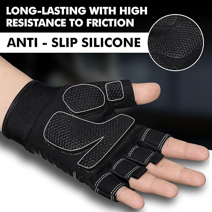 Gym Gloves for Weight Lifting,Workout Gloves with Full Palm Protection–Breathable Fitness Glove for Men & Women,Powerlifting,Pull Ups,Cycling,Gym Training