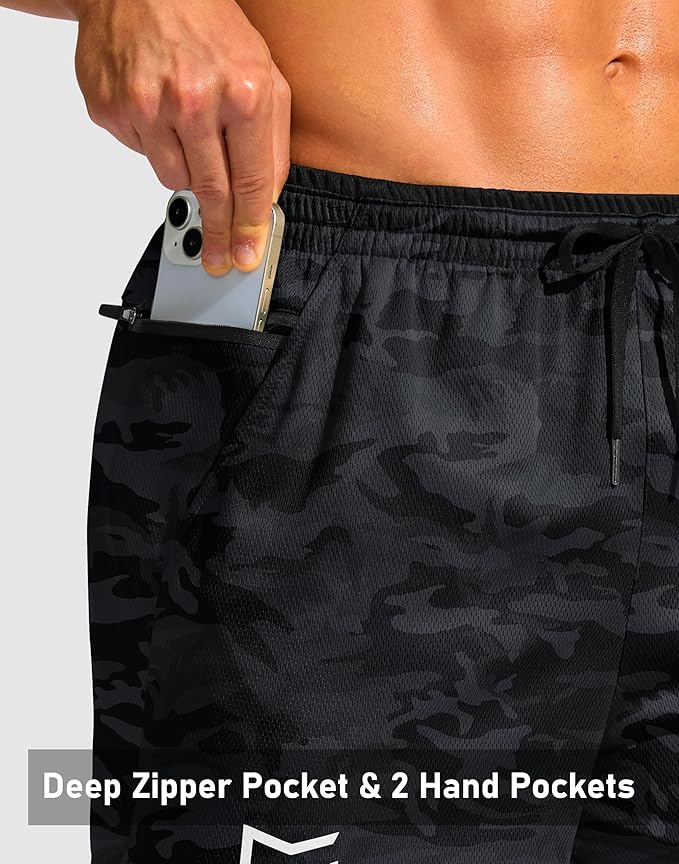 G Gradual Men's Running Athletic Shorts with Zipper Pocket 5"/ 7" Lightweight Quick Dry Gym Workout Shorts for Tennis Active