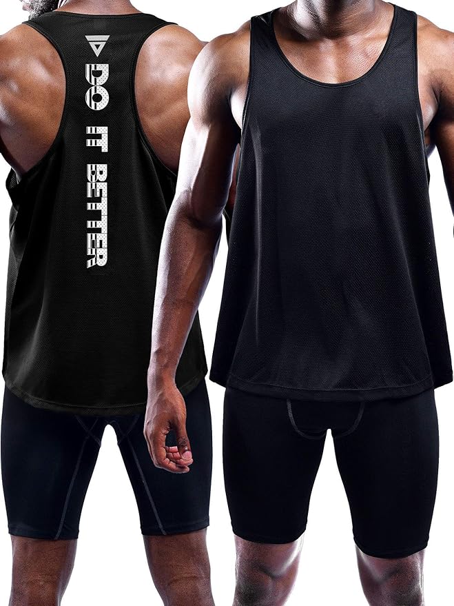 Boyzn Men's 1, 3 or 5 Pack Y-Back Workout Tank Tops, Athletic Muscle Gym Tank Tops, Fitness Bodybuilding Sleeveless T-Shirts